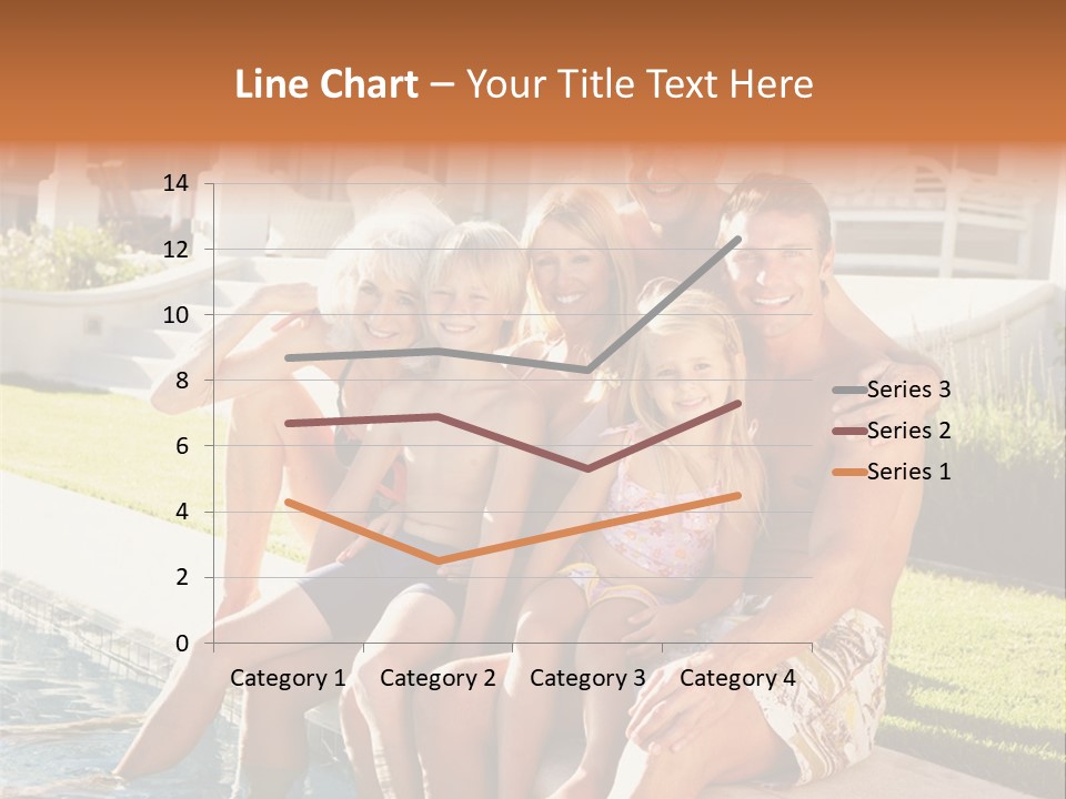 A Family Is Posing For A Picture In Front Of A House PowerPoint Template