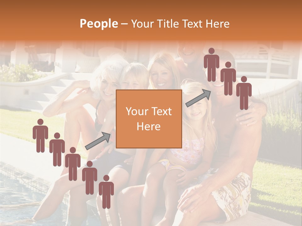 A Family Is Posing For A Picture In Front Of A House PowerPoint Template