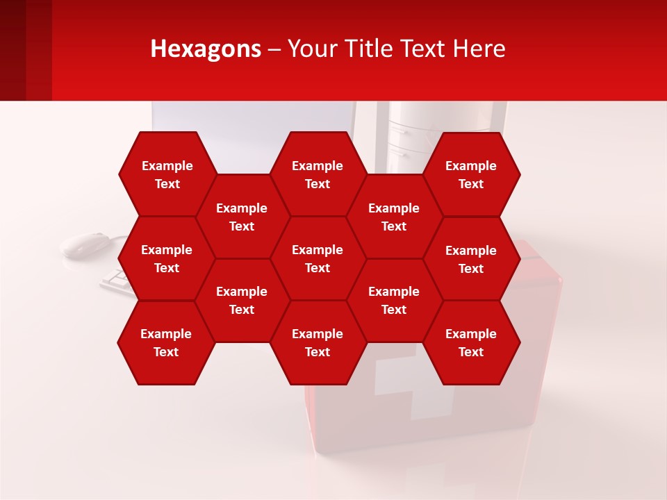 A Red Briefcase With A Computer On Top Of It PowerPoint Template