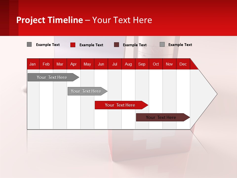 A Red Briefcase With A Computer On Top Of It PowerPoint Template