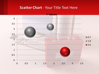 A Red Briefcase With A Computer On Top Of It PowerPoint Template