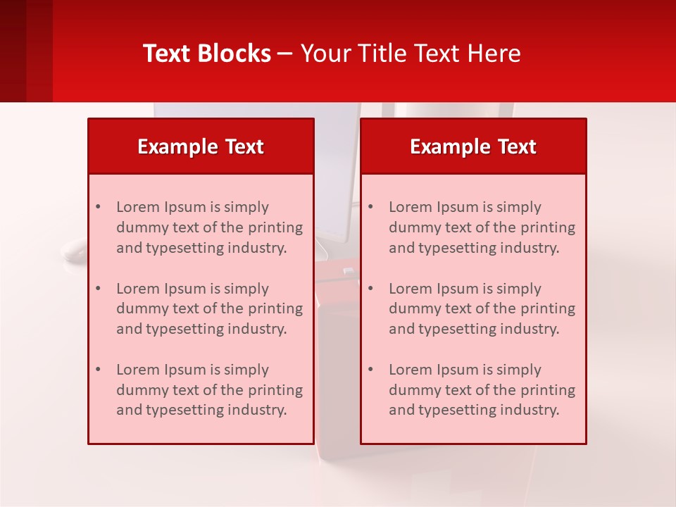 A Red Briefcase With A Computer On Top Of It PowerPoint Template