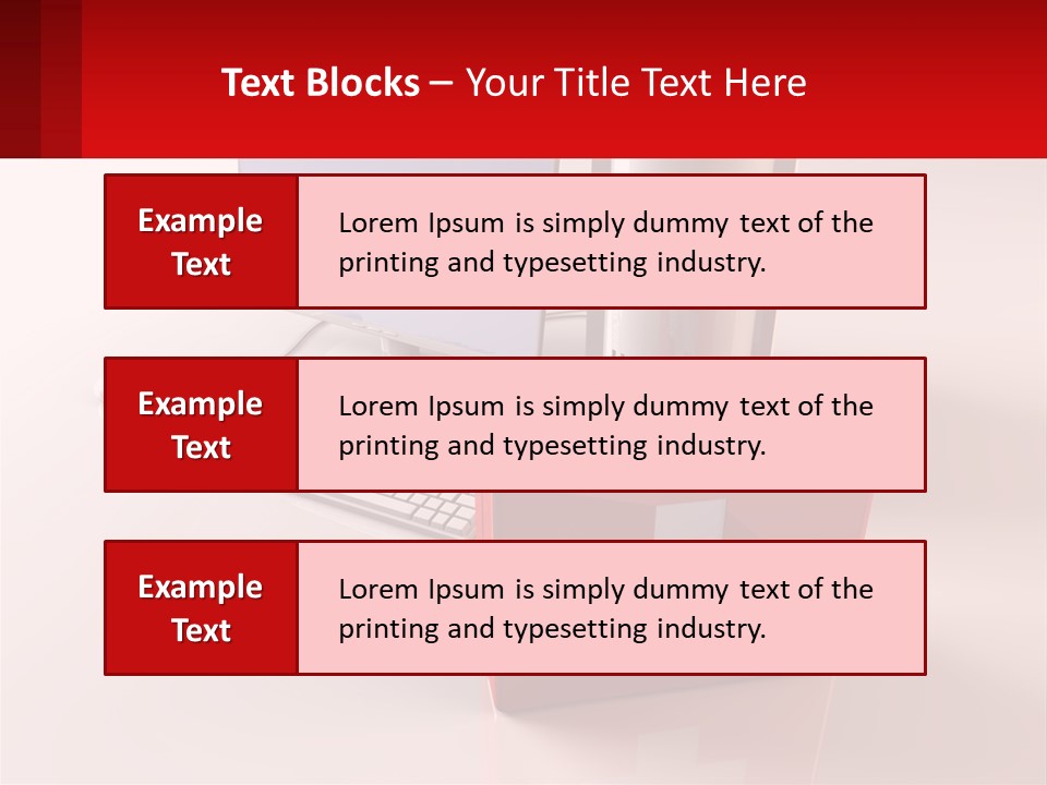 A Red Briefcase With A Computer On Top Of It PowerPoint Template