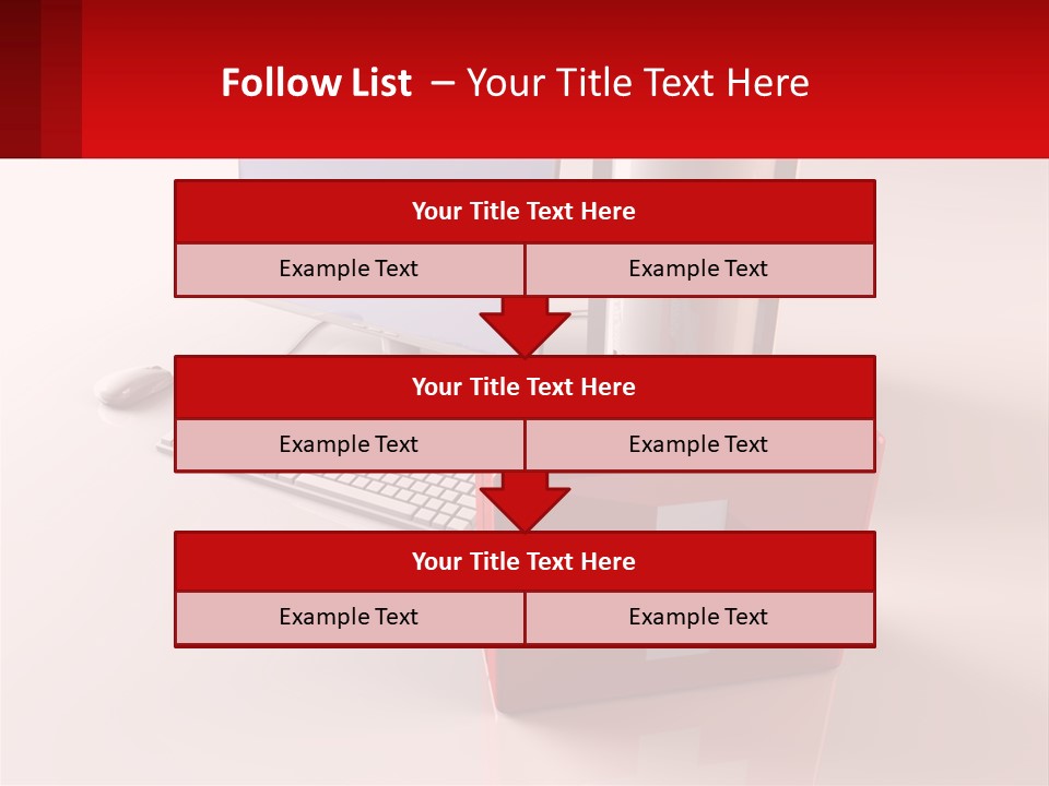 A Red Briefcase With A Computer On Top Of It PowerPoint Template