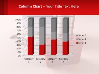 A Red Briefcase With A Computer On Top Of It PowerPoint Template