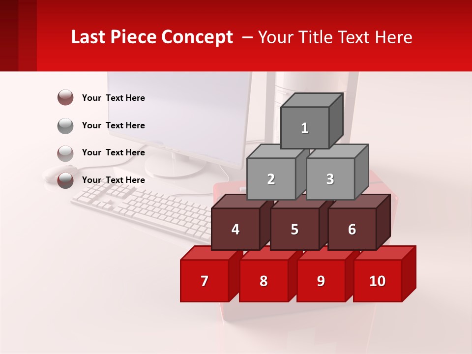 A Red Briefcase With A Computer On Top Of It PowerPoint Template
