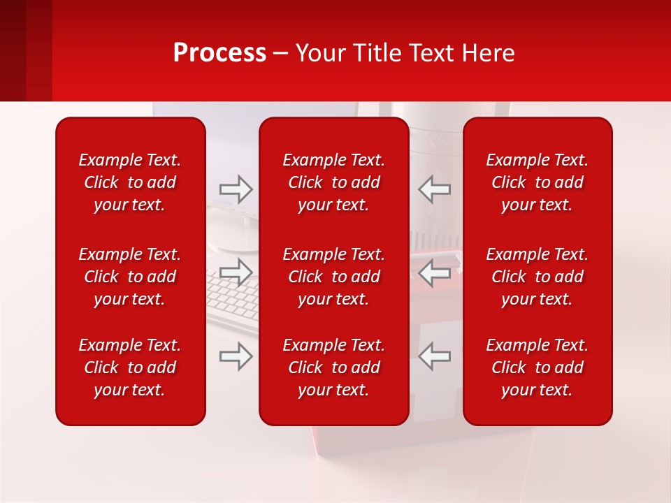 A Red Briefcase With A Computer On Top Of It PowerPoint Template