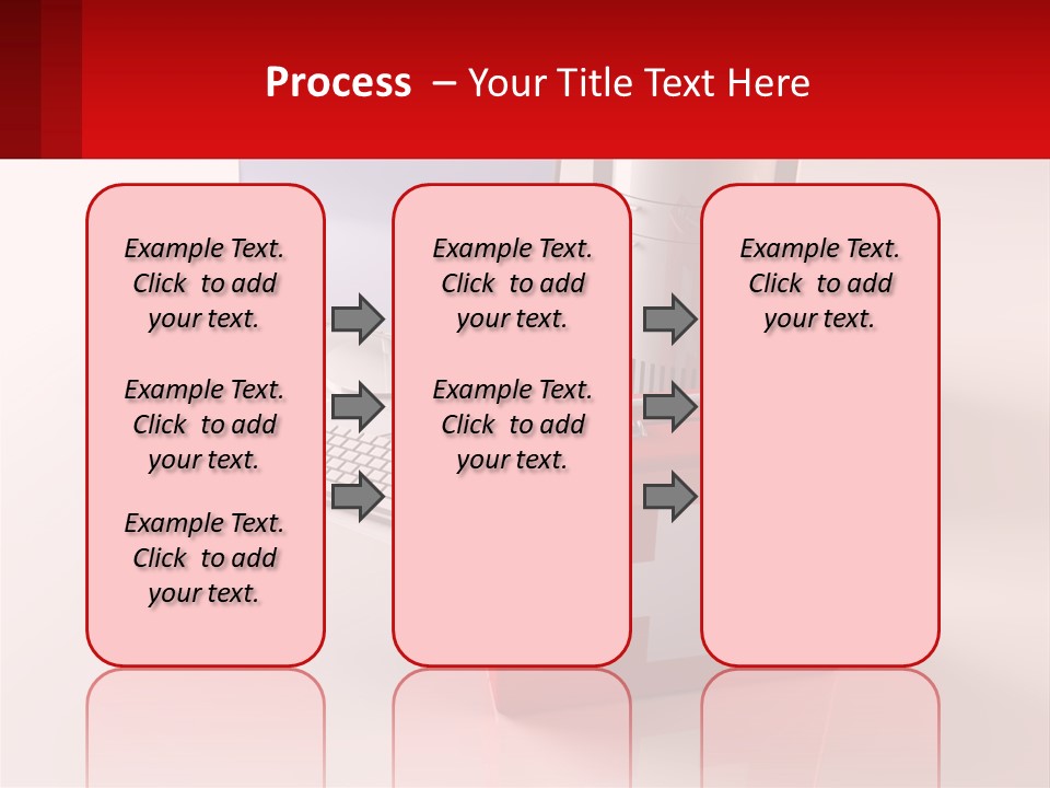 A Red Briefcase With A Computer On Top Of It PowerPoint Template