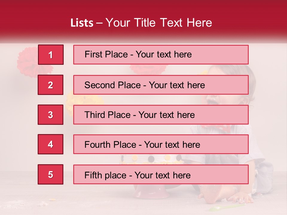 A Baby Boy Sitting In Front Of A Cake PowerPoint Template