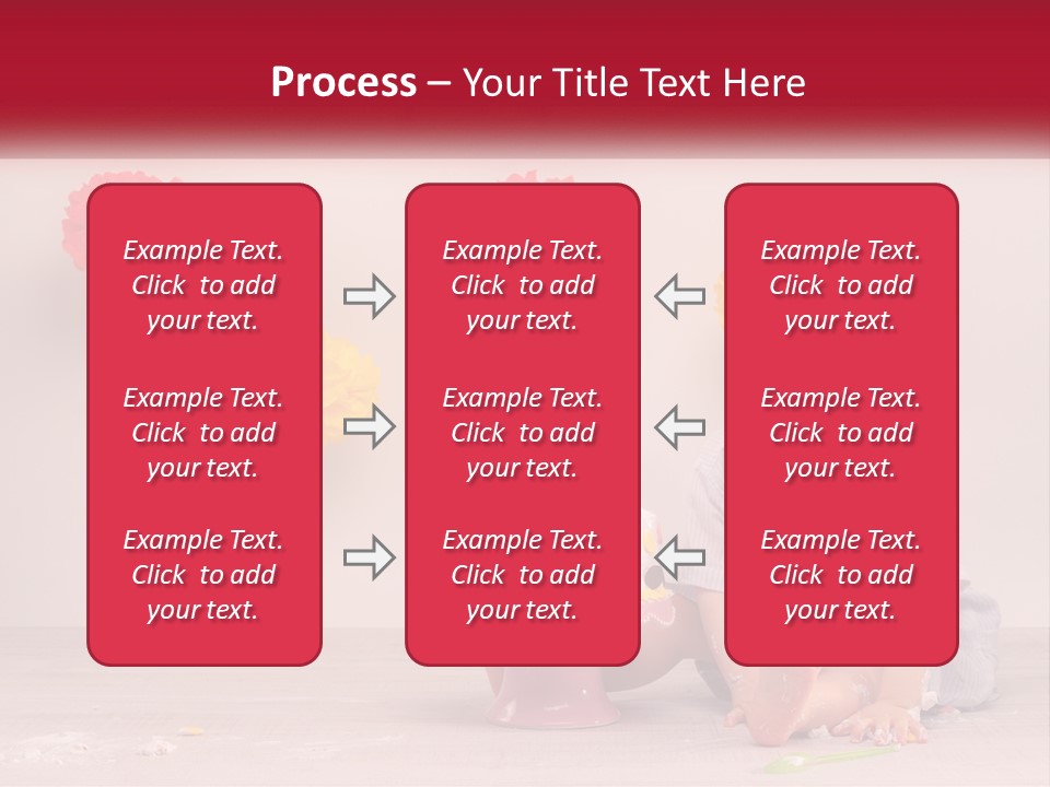 A Baby Boy Sitting In Front Of A Cake PowerPoint Template