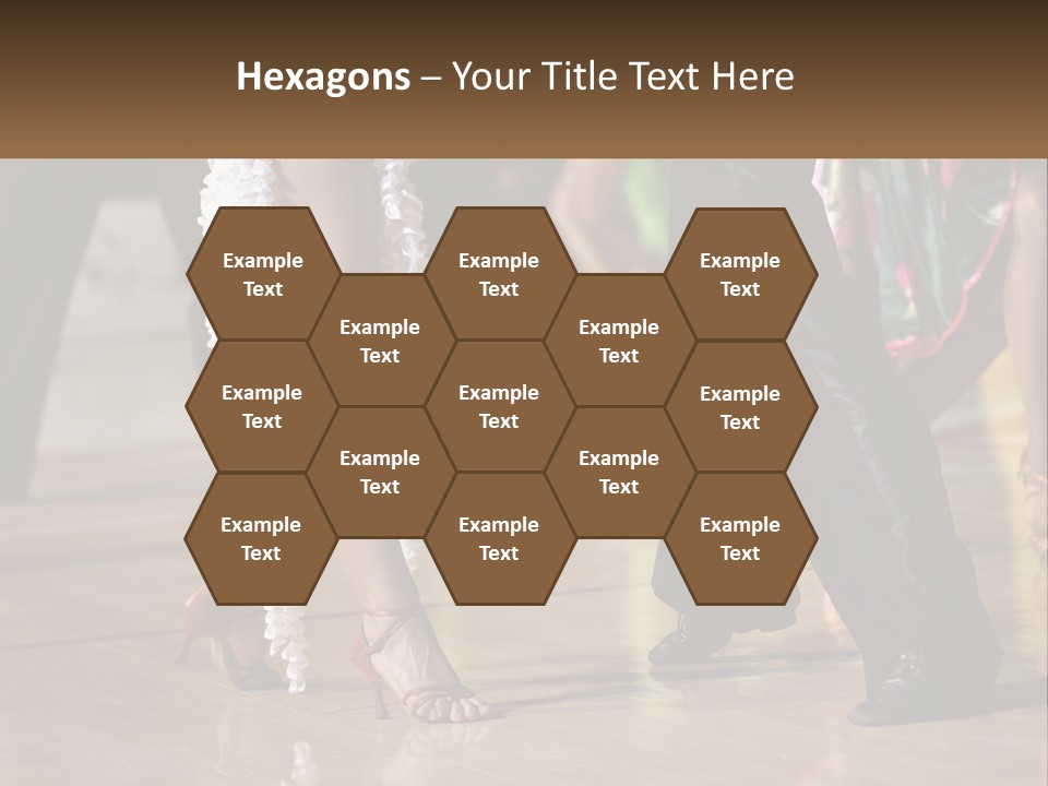 A Group Of People Dancing On A Dance Floor PowerPoint Template