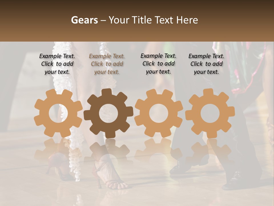 A Group Of People Dancing On A Dance Floor PowerPoint Template