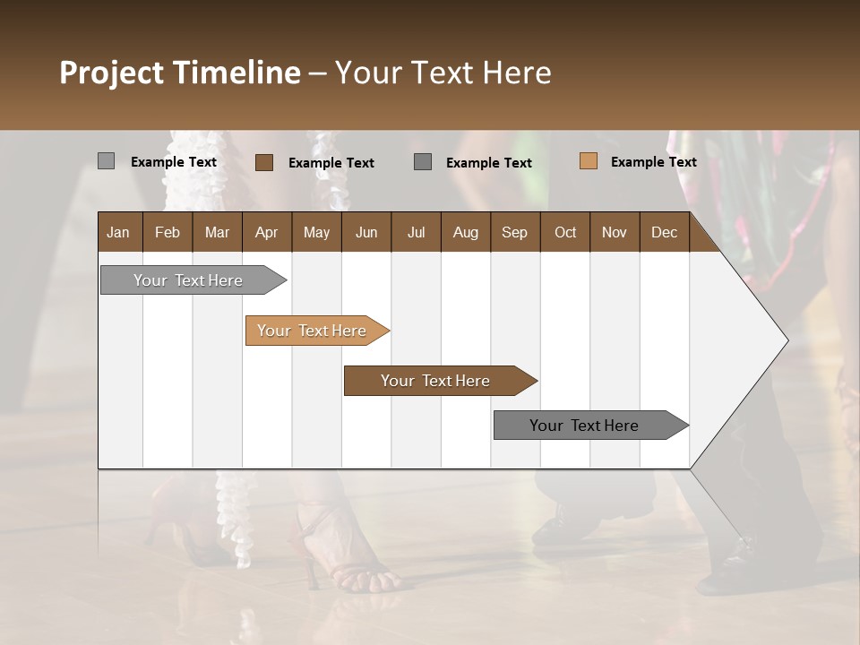 A Group Of People Dancing On A Dance Floor PowerPoint Template