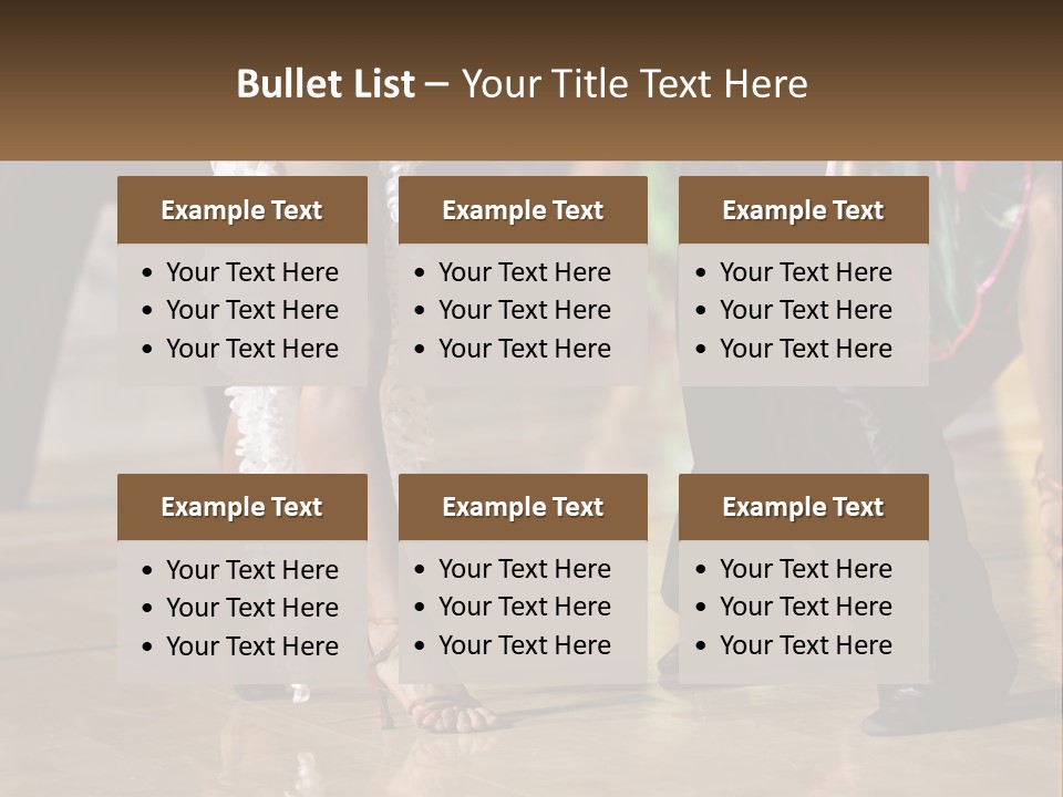 A Group Of People Dancing On A Dance Floor PowerPoint Template