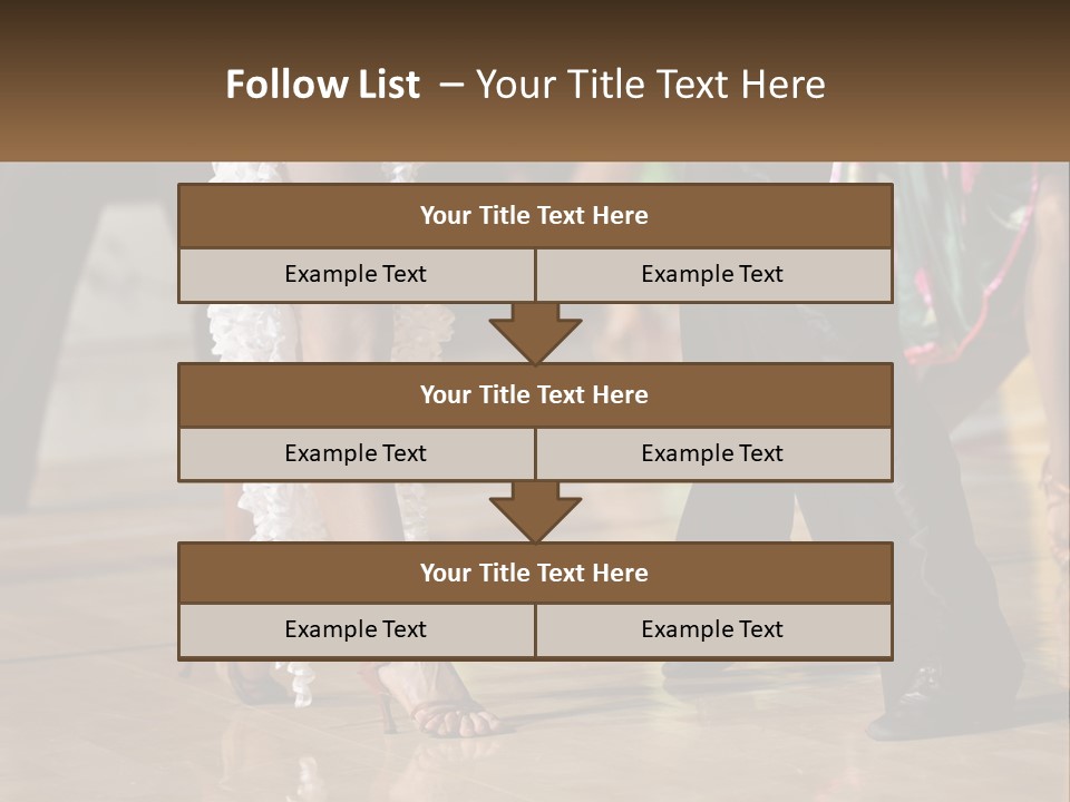 A Group Of People Dancing On A Dance Floor PowerPoint Template