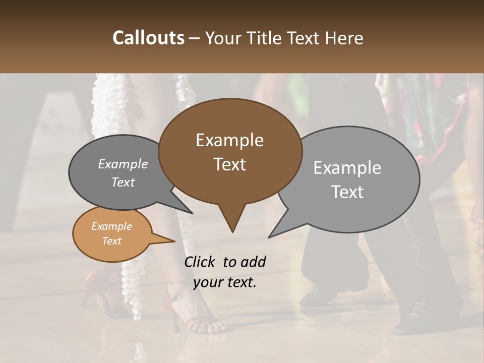 A Group Of People Dancing On A Dance Floor PowerPoint Template