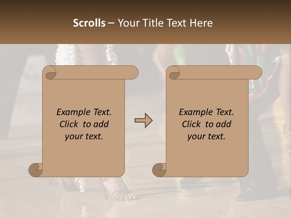A Group Of People Dancing On A Dance Floor PowerPoint Template
