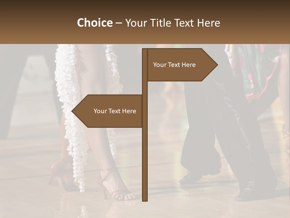 A Group Of People Dancing On A Dance Floor PowerPoint Template