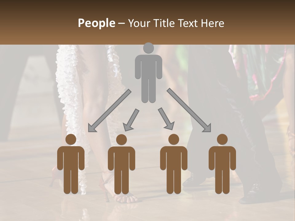 A Group Of People Dancing On A Dance Floor PowerPoint Template