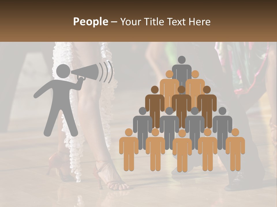 A Group Of People Dancing On A Dance Floor PowerPoint Template