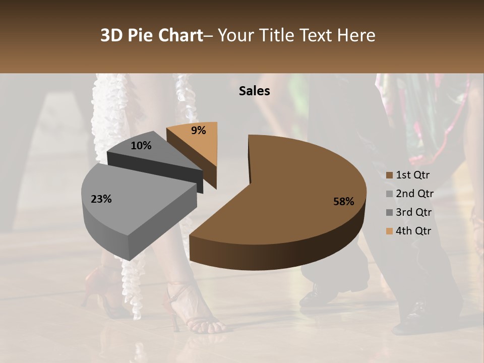 A Group Of People Dancing On A Dance Floor PowerPoint Template