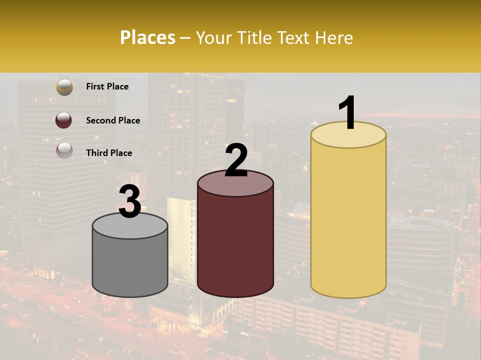 A Picture Of A City At Night Time PowerPoint Template