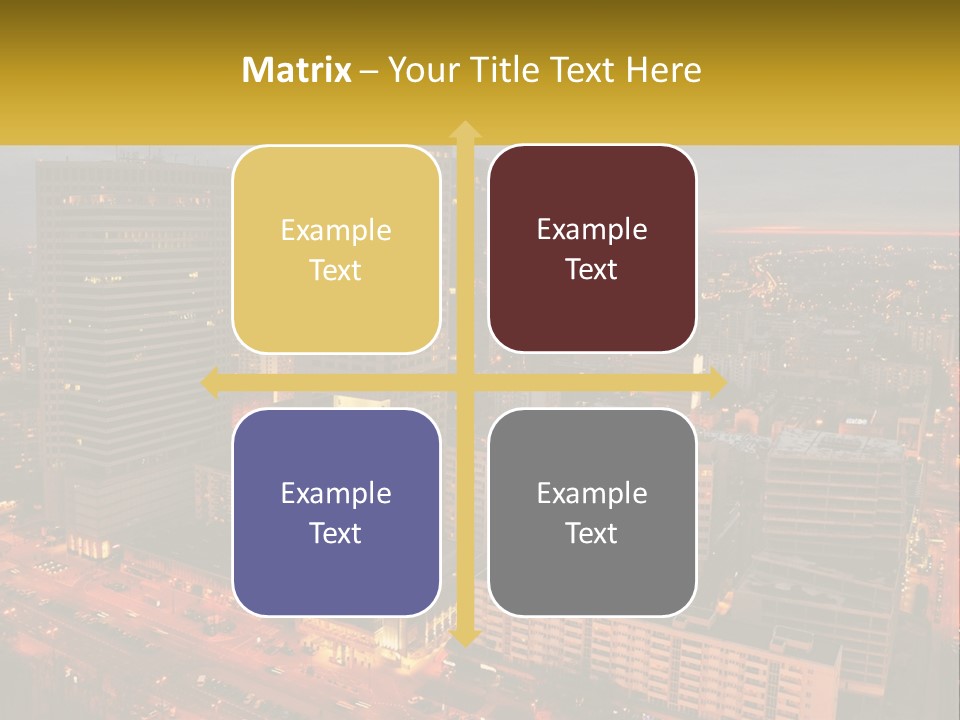 A Picture Of A City At Night Time PowerPoint Template