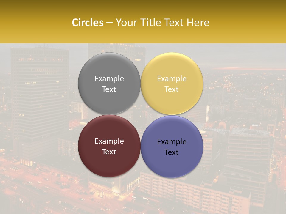 A Picture Of A City At Night Time PowerPoint Template