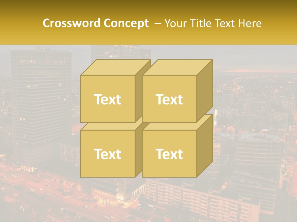 A Picture Of A City At Night Time PowerPoint Template