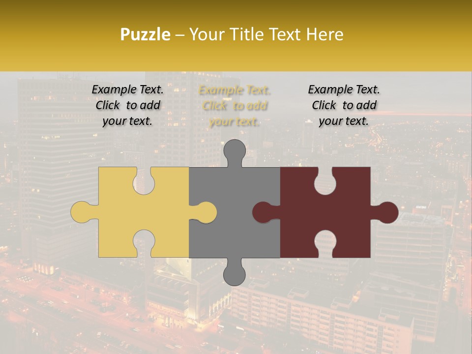 A Picture Of A City At Night Time PowerPoint Template