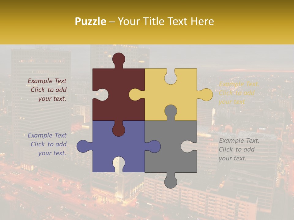 A Picture Of A City At Night Time PowerPoint Template