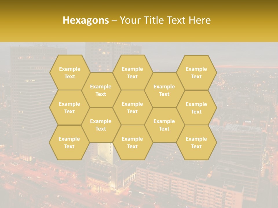 A Picture Of A City At Night Time PowerPoint Template