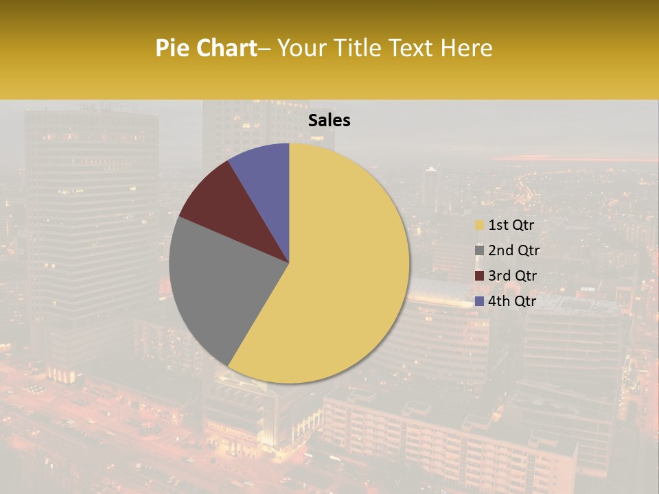 A Picture Of A City At Night Time PowerPoint Template