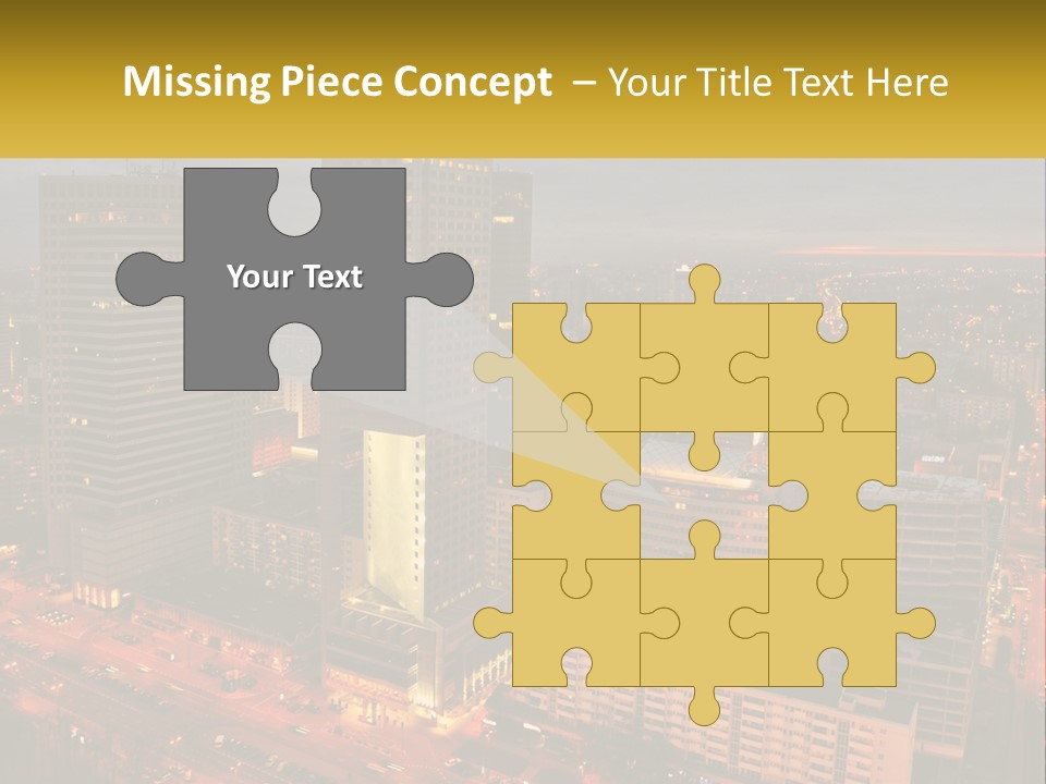 A Picture Of A City At Night Time PowerPoint Template