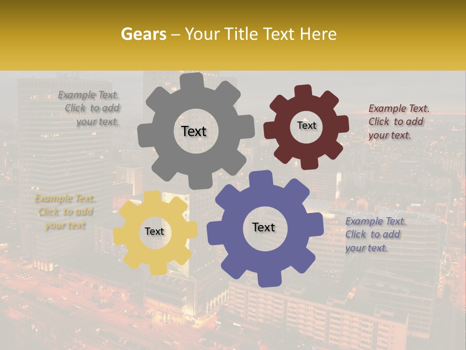 A Picture Of A City At Night Time PowerPoint Template