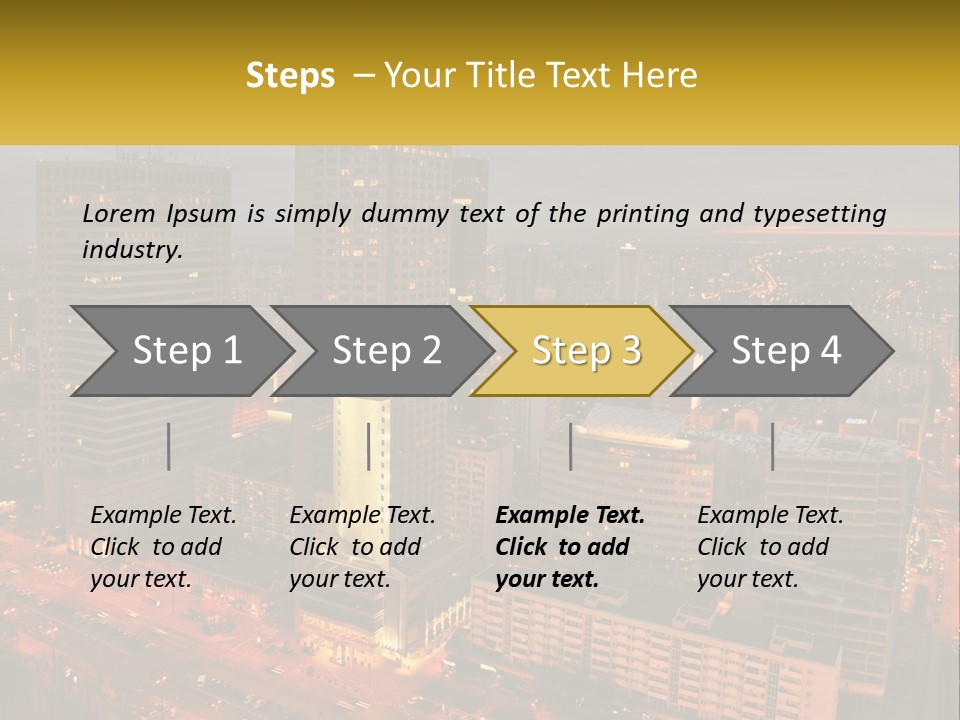 A Picture Of A City At Night Time PowerPoint Template