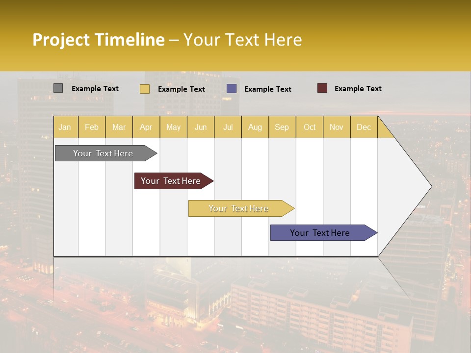 A Picture Of A City At Night Time PowerPoint Template