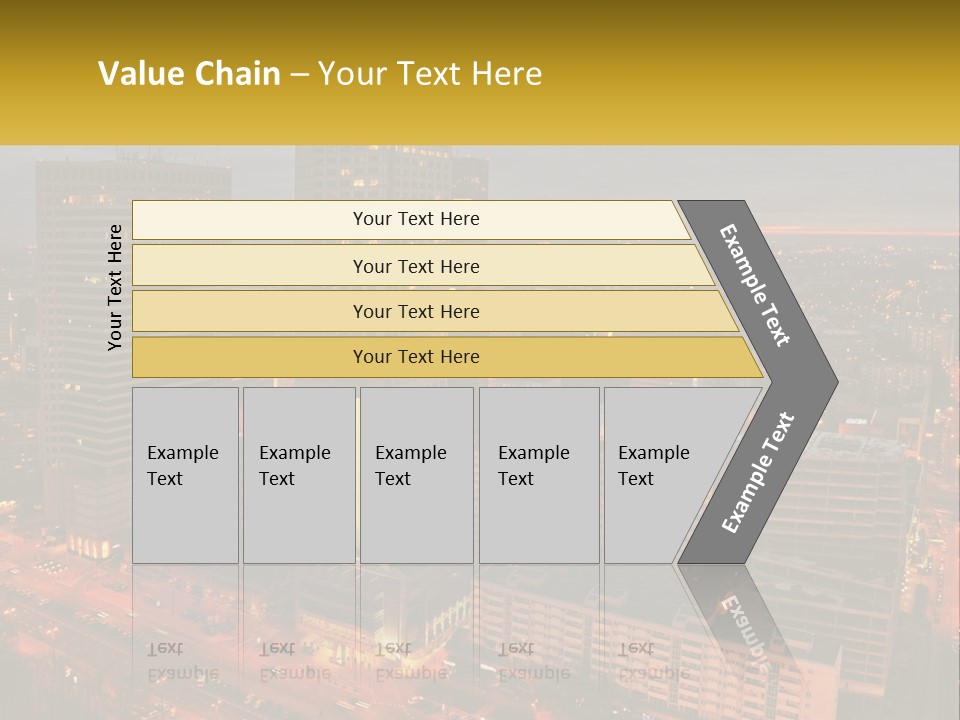 A Picture Of A City At Night Time PowerPoint Template