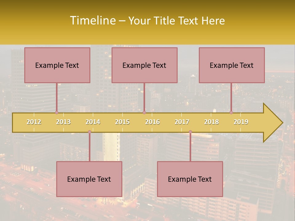 A Picture Of A City At Night Time PowerPoint Template