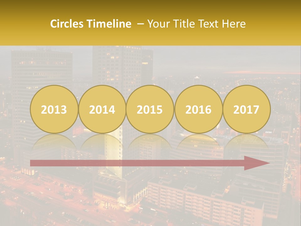 A Picture Of A City At Night Time PowerPoint Template