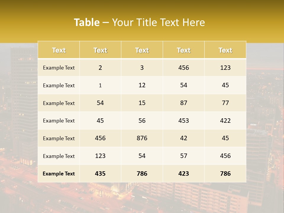 A Picture Of A City At Night Time PowerPoint Template