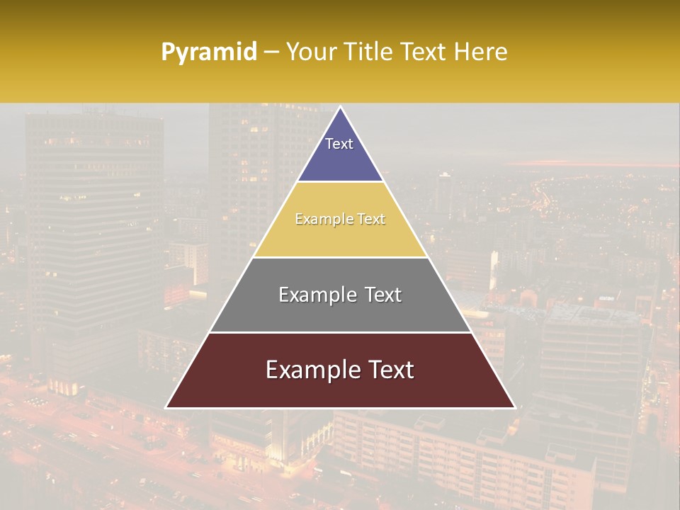 A Picture Of A City At Night Time PowerPoint Template