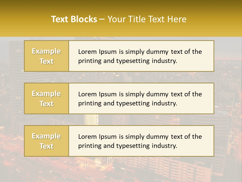 A Picture Of A City At Night Time PowerPoint Template