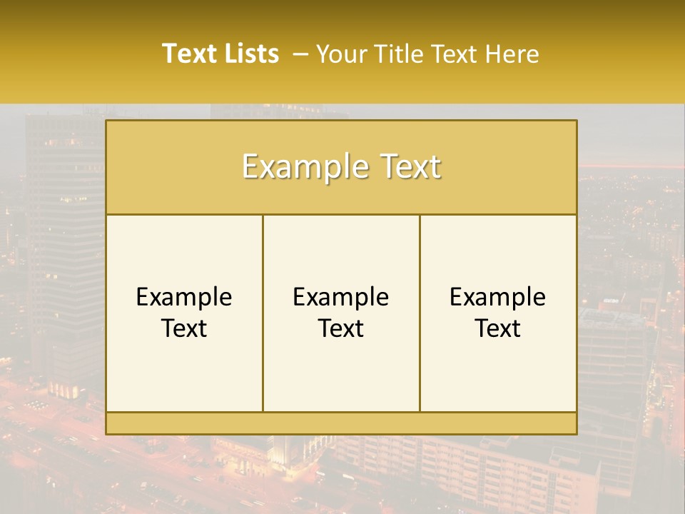 A Picture Of A City At Night Time PowerPoint Template