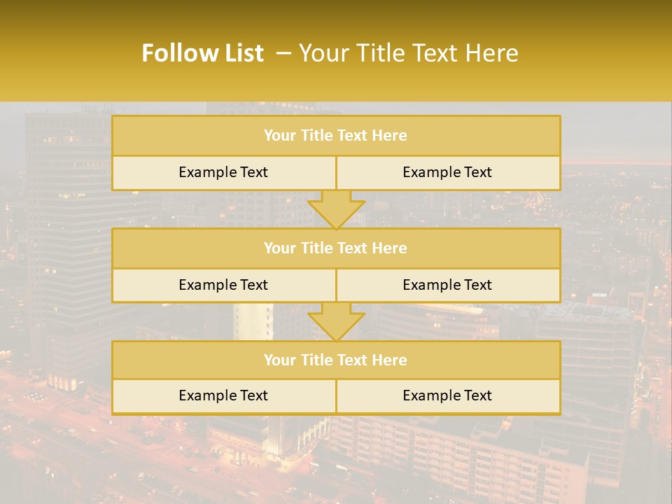A Picture Of A City At Night Time PowerPoint Template