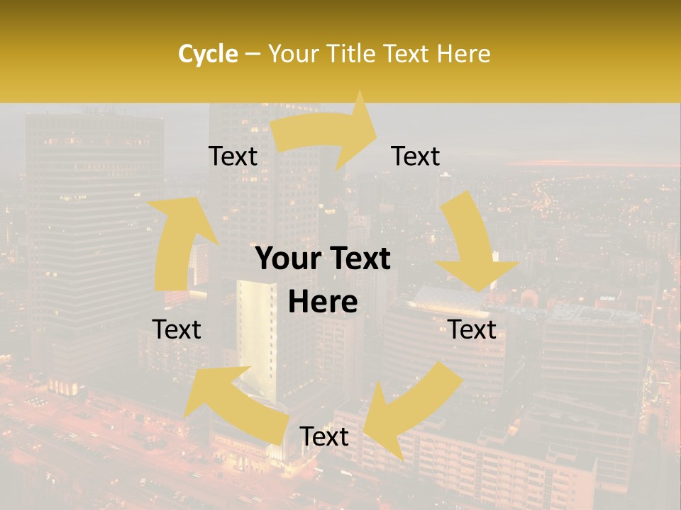 A Picture Of A City At Night Time PowerPoint Template