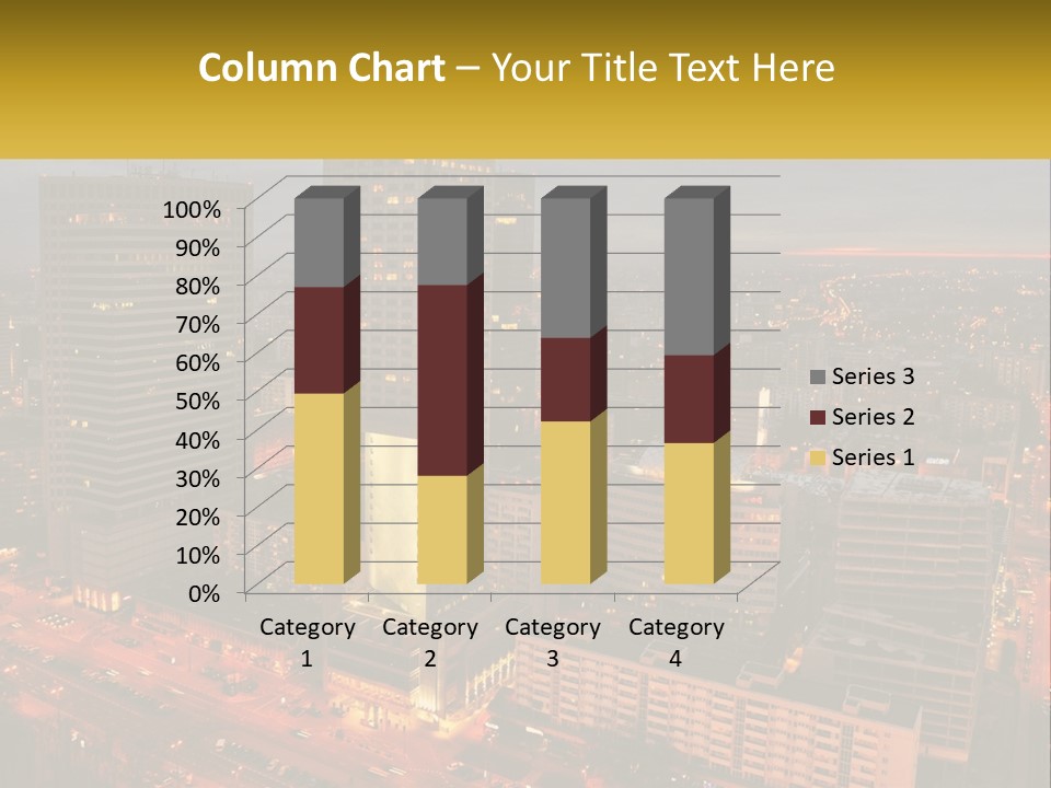 A Picture Of A City At Night Time PowerPoint Template