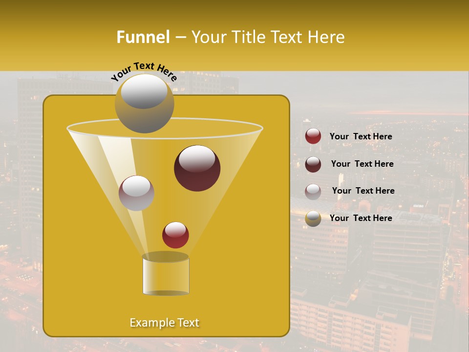 A Picture Of A City At Night Time PowerPoint Template