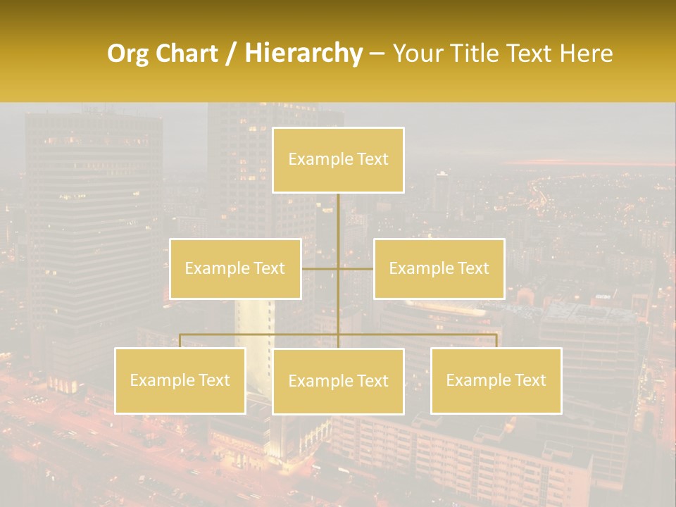A Picture Of A City At Night Time PowerPoint Template