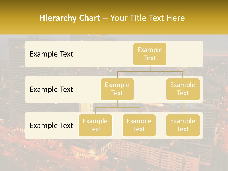 A Picture Of A City At Night Time PowerPoint Template